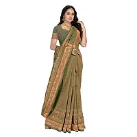 Beautiful Art Silk Jacquard Saree With Blouse Piece For Women-thumb1