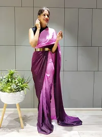 Beautiful Chiffon Self Pattern Saree With Blouse Piece For Women-thumb3
