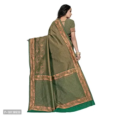 Beautiful Art Silk Jacquard Saree With Blouse Piece For Women-thumb3