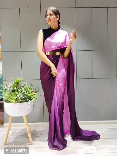 Beautiful Chiffon Self Pattern Saree With Blouse Piece For Women-thumb2