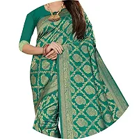 Sidhidata Textile Women's Kanjivaram Banarasi Jacquard Silk Saree With Blouse Piece (Q Rama, Silk)-thumb1