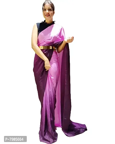 Sidhidata Women Woven Synthetic Saree With Blouse Piece ( RTW Wine_Purple, Wine)