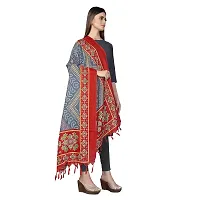 Sidhidata Women's Bandhani Printed Khadi Cotton Silk Dupatta (Dup Bandhej Red_Red_2.25 Mtr)-thumb1