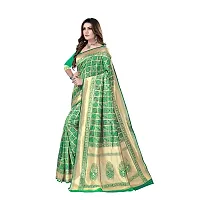 Beautiful Silk Blend Woven Design Saree With Blouse Piece For Women-thumb3