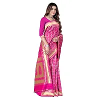 Beautiful Silk Blend Woven Design Saree With Blouse Piece For Women-thumb3