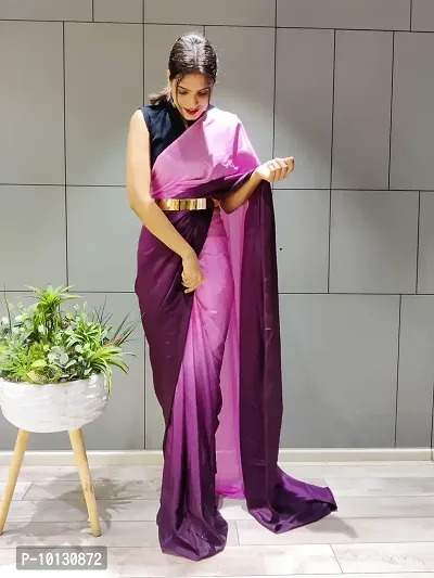 Beautiful Chiffon Self Pattern Saree With Blouse Piece For Women-thumb5