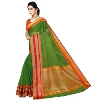 Sidhidata Women's Kota Doria Pure Cotton Saree With Unstiched Blouse Piece (Kangana Green_Green)-thumb4