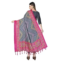 Sidhidata Women's Bandhani Printed Khadi Cotton Silk Dupatta (Dup Bandhej Pink_Pink_2.25 Mtr)-thumb2