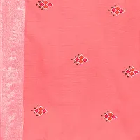 Sidhidata Textile Women's Cotton Silk Embroidered Saree With Unstitched Blouse Piece (Bandhani Peach_Peach_Free Size)-thumb4