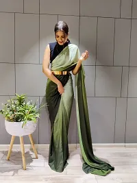 Beautiful Chiffon Self Pattern Saree With Blouse Piece For Women-thumb1