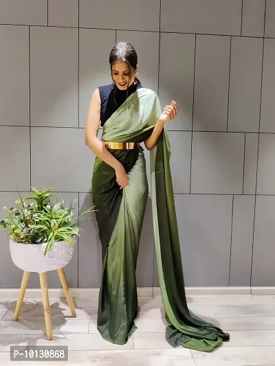 Beautiful Chiffon Self Pattern Saree With Blouse Piece For Women-thumb2