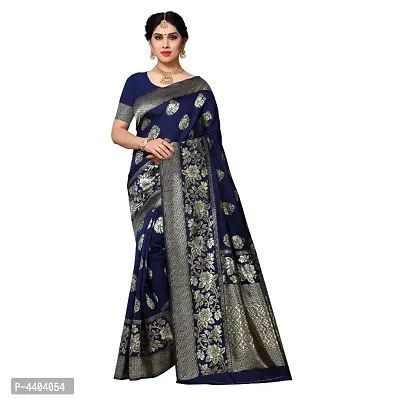 Stylish Banarasi Jacquard Silk Women Saree with Blouse piece