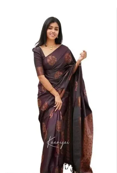 Eligent Self Design Kanjivaram Art Silk Sarees for women wedding wear and party wear dresses