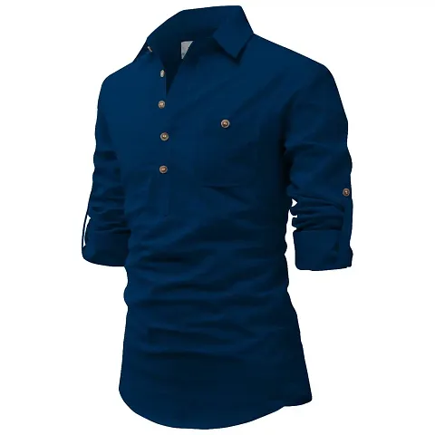 EDINWOLF Men Cotton Blend Collar Kurta with Pocket