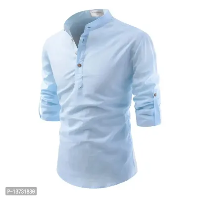 EDINWOLF Cotton Men's Casual Shirt - Sky Blue (42)