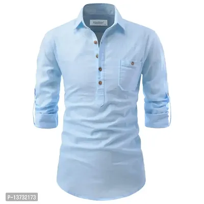 EDINWOLF Men Cotton Blend Collar Kurta with Pocket-thumb0