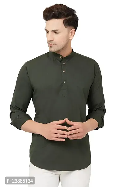 Trendy Stylish Cotton Hip Length Kurta for Men-thumb0