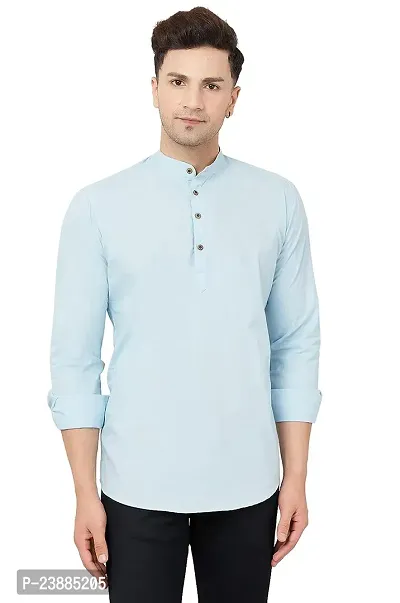 Trendy Stylish Cotton Hip Length Kurta for Men-thumb0