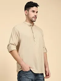 Classic Cotton Solid Short Kurta for Men-thumb4