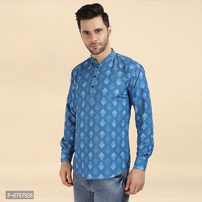 New Printed Cotton Kurta For men-thumb0