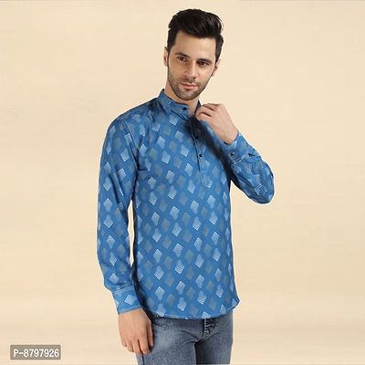 New Printed Cotton Kurta For men-thumb2