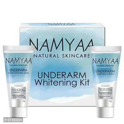 Namyaa Underarm Whitening Cream Kit for Dark Underarm/Uneven Tone With Vitamin C and Charcoal Extracts 100g, Pack of 2