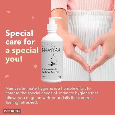 Namyaa Natural Intimate Wash With Tea Tree Oil | pH Balanced | Prevents Dryness, Bad Smell, Itching, Rashes  Irritation | Paraben Free | 300ml-thumb2