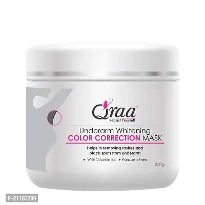 Qraa Underarm Whitening Color Correction Mask For Women With Vitamin B3, For Dark Underarms For Men  Women | 250g-thumb0