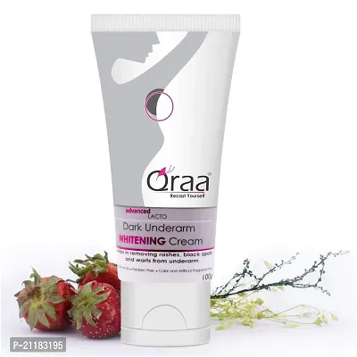 Qraa Advanced Lacto Dark Sensitive Underarm Whitening Cream, 100g For even toned underarms - Paraben Free Product Name-thumb2