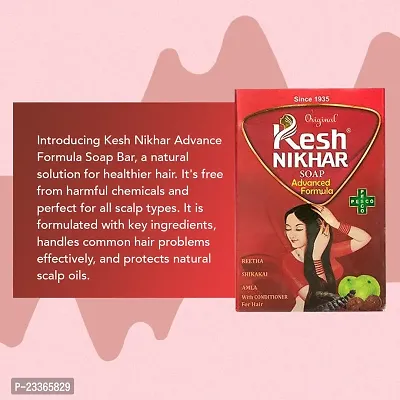 Kesh Nikhar Supreme Since 1935 Advanced Formula Foam Soap Bar for Hair Wash | Natural Hair Care  Cleansing Soap With Amla, Reetha, Shikakai- 100GM Each (Pack Of 4)-thumb5