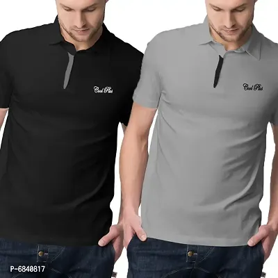 Mens Casual wear Polos open collar t shirts combo-thumb0