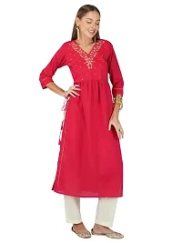 Nyra Cut Embroidered Kurta with Pant Set for Women-thumb1