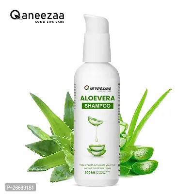 Qaneezaa Aloevera Shampoo Help Smooth Hydrate Your Hair Perfect For All Hair Types 200 Ml