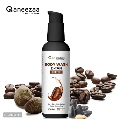 Qaneezaa Body Wash D-Tan Coffee, Skin Detox Deep Cleansing (100 Ml)-thumb0