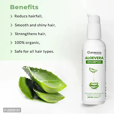 Qaneezaa Aloevera Shampoo Help Smooth Hydrate Your Hair Perfect For All Hair Types 200 Ml-thumb4