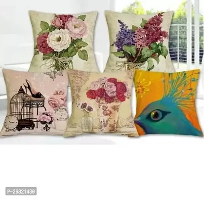Collaction Heavy jute cushion covers set of 5