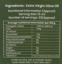 NUS NATURAL Extra Virgin Olive Oil- 100% Natural  Cold Extracted Perfect for Salad, Cooking Olive Oil Plastic Bottle  (500 ml)-thumb1