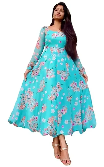 Fancy Georgette Printed Gown