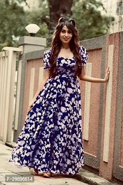 Fancy Printed Maxi Dress-thumb0