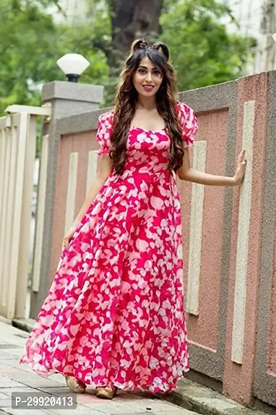 Fancy Georgette Anarkali Gown for Women-thumb0