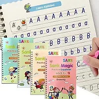 Magic Practice Copy Book for Pre-School Kids, Re-Usable Drawing, Alphabet, Numbers and Math Exercise, English Magic Book for Children (4 x Books,5 x Refill,1 x Pen,1 x Grip)-thumb1