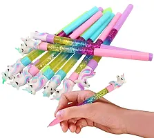 Unicorn Toy Water Glitter Gel Pen Beautiful Designer Pen Gel Pen Best Gift For Kids Best Return Gift For Students (Pack Of 4),Blue-thumb1