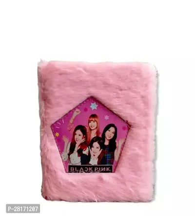 Blackpink Fur Diary For Kids Blackpink Theme Diary for Girls Feather Diary Notebook for Girls Ruled Pages Diary Birthday Return Gift for Kids Pack of 1Pc-thumb0