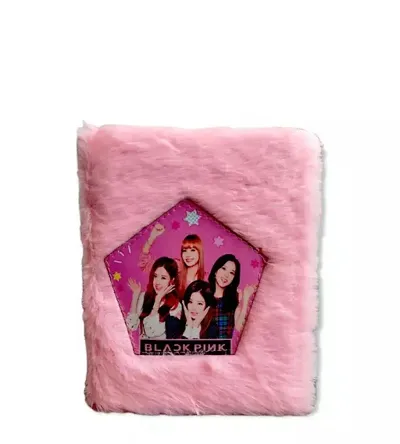 Blackpink Fur Diary For Kids Blackpink Theme Diary for Girls Feather Diary Notebook for Girls Ruled Pages Diary Birthday Return Gift for Kids Pack of 1Pc