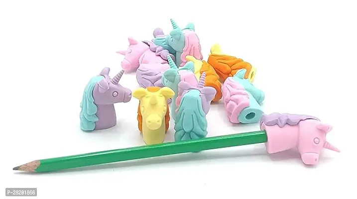 Pack of 6 Cute Unicorn Heat Shape Eraser-thumb0