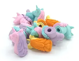 Pack of 6 Cute Unicorn Heat Shape Eraser-thumb1