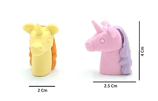 Pack of 6 Cute Unicorn Heat Shape Eraser-thumb2