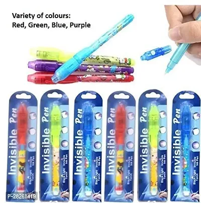CAVIORS Store ( Pack of 6 ) Magic Pen with Uv Light For Kids and Adults Hidden Information | Written Fun Activities | Best Gift Item (Multicolor)-thumb2