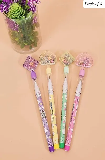 CAVIORS Store ( Pack of 4 Pcs) Birthday Gifts For Kids Pencil For Girls, Dice Pencil For Girls, Writing Pencil For Kids, Pencil For School, Stationery Items Pencil Kanjak Gifts