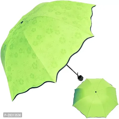 Stylish Green 3 Fold Umbrella with Complete Protection from Uv Rays, Sun Heat and Rain-thumb4